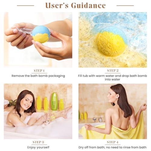 Bath Bombs Set, 40 pcs Natural Shea Butter & Safe Oil Bath Bomb for Skin Moisturizing, Handmade Bubble Bath & Fizzy, Ideal Presents for Women (2 Sets)
