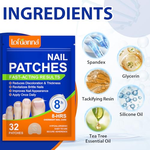 Nail Care Extra Strength - 32 Pcs Nighttime Nail Patches, Overnight Toe Nail Care for a Healthy Appearance, 8-Hour Moisturizing & Nourishing for Toenail, Suitable for Women & Men (1PC)
