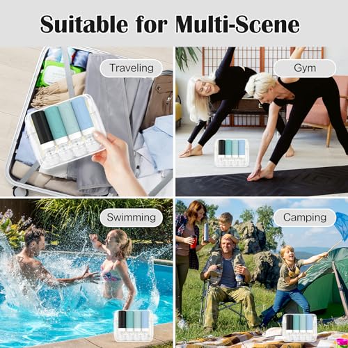 Redfly 17Pack Travel Containers for Toiletries, TSA Approved Silicone Travel Shampoo and Conditioner Bottles, Leak Proof Refillable Squeeze Bottles Traveling Essentials for Women & Men - Grey