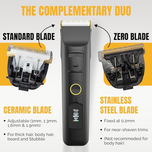 Brio Zero Blade Compatible Beardscape V2 & V1 Trimmers, Cuts Extremely Close at 0.2mm, Stainless Steel Blade Perfect for Super Close Cuts, Creating Tight Lines and Cleaning up Mustaches (Gold)