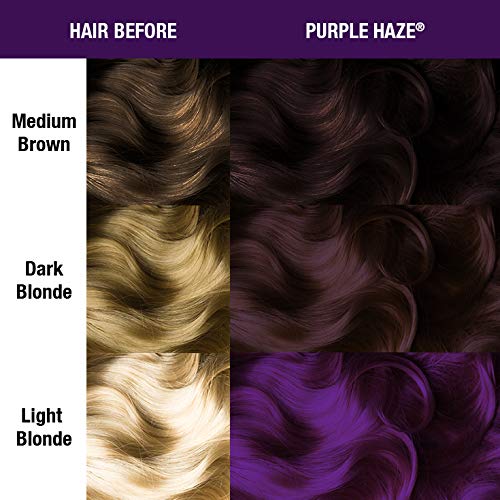 MANIC PANIC Classic Purple Haze Semi Permanent Hair Color - Warm Dark Purple Hair Dye for Women & Men That Lasts 4-6 Weeks - Vegan, Ammonia & Cruelty-Free - Create & Mix Custom Shades (4oz / 2pk)