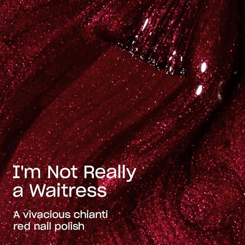 OPI Nail Lacquer Nail Polish | Opaque Bright Red Shimmer Chip Resistant Nail Polish | Fast Drying, Streak Free