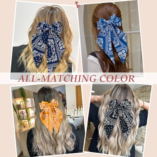 Nonslip Hair Bows Claw Clips for Women & Girls - 6 PCS Big Bow-Knot Clips for Thick & Thin Hair
