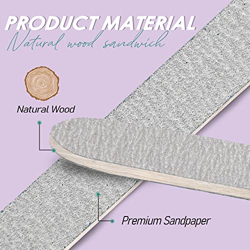 Professional Disposable Zebra Nail Files 100/180 Grit 5" Double Sided Emery Board Manicure Pedicure Tools 50Pcs