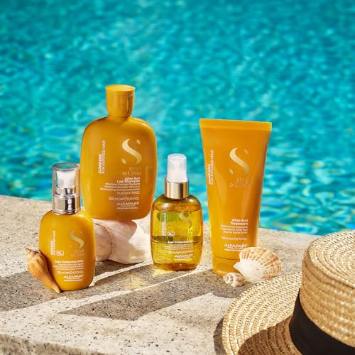 ALFAPARF MILANO Semi di Lino Sunshine Protective Hair Milk - Leave-in Treatment with UV filter - Moisturizing Treatment for Sun Exposed Hair - Hair Detangler - For Soft, Shiny, Lightweight Hair