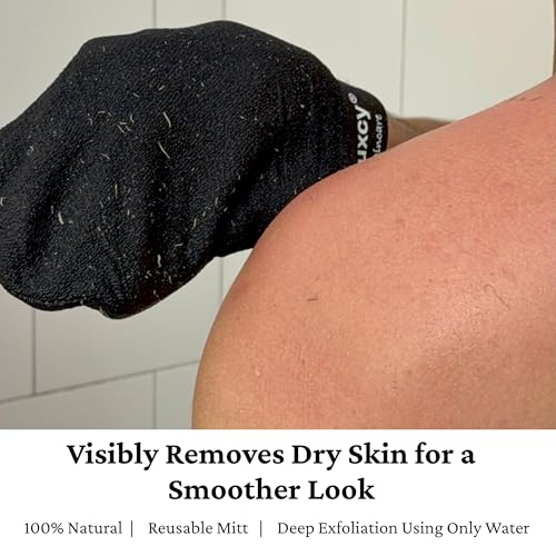 Premium Korean Exfoliating Mitt & Body Scrubber Glove, Viscose Fiber Dead Skin Remover for Smooth, Radiant Skin, Shower Skincare, Keratosis Pilaris Treatment & Self-Tan Prep (1 Pack)