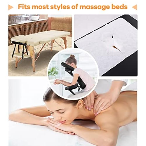 Disposable Face Cradle Covers?Medical-Grade, SPA Face Rest Covers Headrest Covers for Massage Tables Massage Chairs 16x 12inches/ 40 x 30 cm (300pc large face cover)