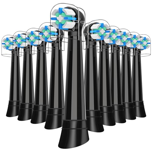 iO Replacement Heads Compatible with Oral B IO 2/3/4/5/6/7/8/9/10 Series Electric Toothbrush,Compatible with Oral B io Series Toothbrush Heads with Medium Bristles,Black