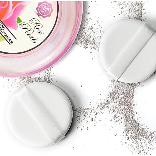 R-NEU Body Powder for Women with Powder Puff, 100% Talc-Free, Elegant Rose Petals Scented Dusting Powder, After Bath for Soft Skin, Extra Large, 1 Pack (5oz)