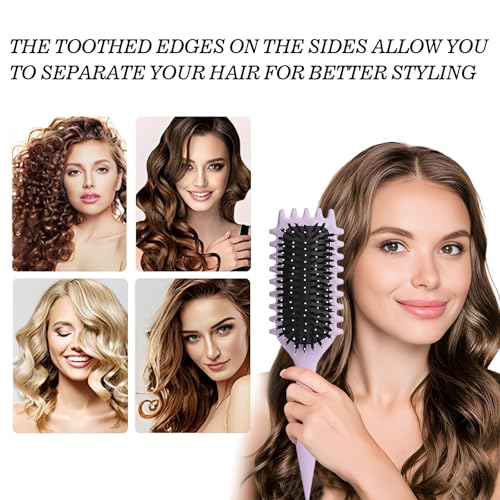 Curly Hair Brush,2025 Curly Hair Products Curl Defining Brush, Bounce Defining Hair Shaping for Women Men