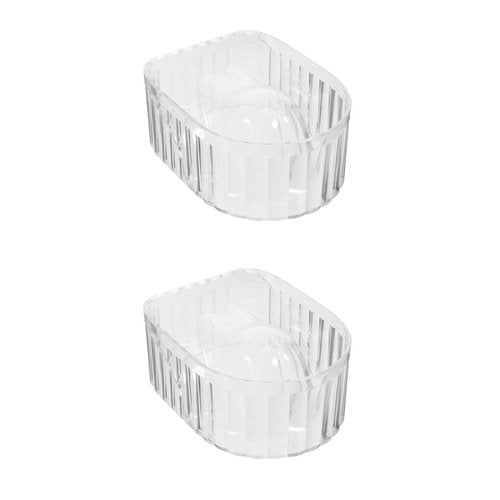 FOMIYES 2pcs Transparent Nail Soaking Bowls, Acrylic Gel Polish Remover Bowls, Manicure Hand Soak for Home Nail Care, Ergonomic Design for Gel off and Hand Washing