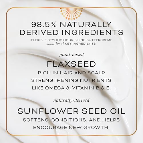 Cheribe Flexible Styling Buttercreme with 100% Chebe Complex + Flaxseed, Lightweight Moisturizer + Curl Styler For All Hair Textures 2A-4C & Porosities, Sulfate Free, 8.5 oz