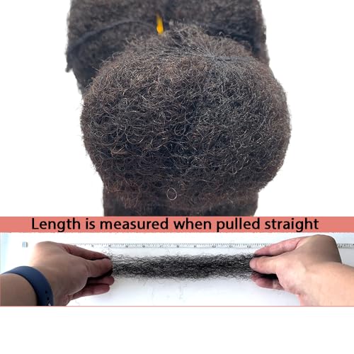 Tight Afro Kinky Human Hair for Dreadlocks,Ideal for Making Locs,Repair Extensions,Twist or Braids 2 Bundles/Package Natural Black #1B 12inch