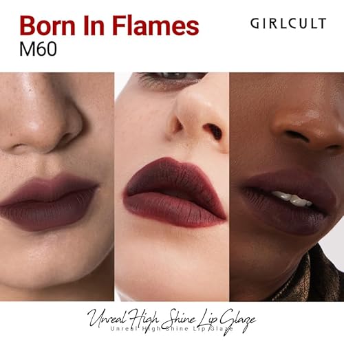 GIRLCULT Matte Lip Stain ? Lightweight Velvet Lip Tint, Long Lasting Liquid Lipstick, Transfer Resistant, Non-Drying & Smudge Proof Formula (M60)