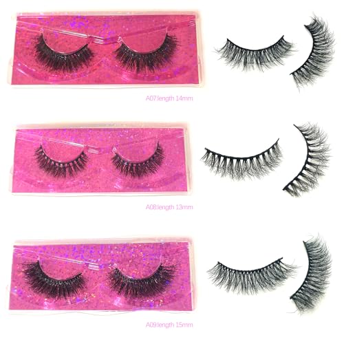 Natural Look Fluffy Eye Lashes, Faux 3D Mink Lashes 10 Styles Eyelashes Wholesale(30 Pairs)