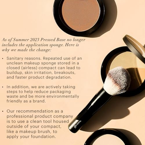 Glo Skin Beauty Pressed Base Powder Foundation Makeup (Honey Medium) - Flawless Coverage for a Radiant Natural, Second-Skin Finish