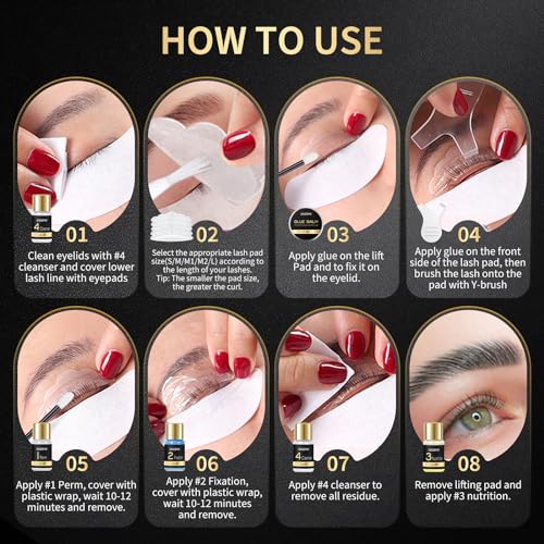 Lash Lift Kit - Brow Lamination Kit, Eyebrow Lamination Kit, Professional Eyelash & Brow 2 IN 1 Perm Kit, Eyebrow lift Kit, Fuller & Thicker Brows Suitable for Salon & Home Use, Lasts For 4-6 Weeks