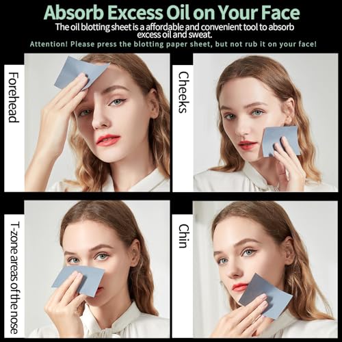 FANDAMEI 1800 Counts Oil Blotting Sheets For Face, Oil Blotting Papers For Face, Blotting Paper for Oily Skin, Oil Absorbing Sheets, Oil Control Film, Oil Absorbing Tissues