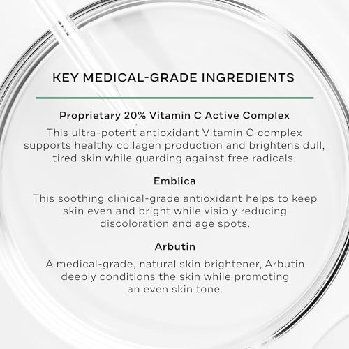Replenix Vitamin C Pro Collagen Serum, Brightening Anti-Aging Face Treatment with Medical-Grade Antioxidants for Skin Discoloration