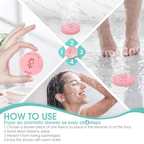 60 Pack Shower Steamers, Shower Bath Bombs with Natural Fragrance - Holiday Presents ? Self-Care Presents for Women and Men, Relaxation Birthday Presents