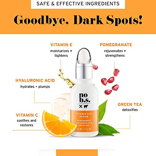 No Bad Stuff - Fresh + Smooth Duo - Vitamin C + E Serum & Retinol Night Cream, Boosts, Hydrates, and Reduces Wrinkles & Dark Spots (1 fl oz each)