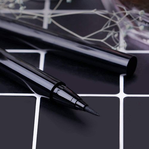 Docolor Makeup Brushes 10Pcs Neon Makeup Brushes Set with Soft Synthetic Hairs and 1PCS Waterproof Eyeliner Pen Super Slim Liquid Eyeliner Eye Liner Gel Black