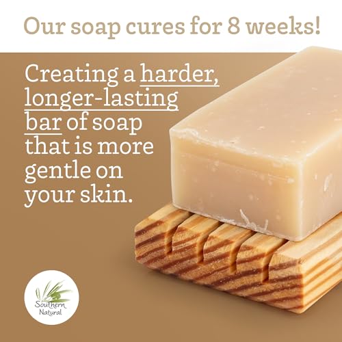 Southern Natural Goat Milk Soap Bar ? Oatmeal Milk & Honey, Lavender, Honey Almond ? Handmade for Dry and Sensitive Skin ? Face & Body Wash for Men, Women, Kids, Baby ? 3 pack (4-4.5 oz)