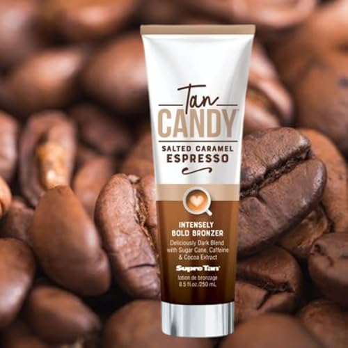 Supre Tan Candy Salted Caramel Espresso Intensely Bold Bronzer Dark Blend 8.5oz