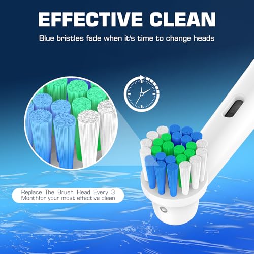 Replacement Toothbrush Heads Compatible with Oral B Braun, 8 Pack Soft Replacement Brush Heads Compatible with Oral B Electric Toothbrush Heads Refill Pro 1000//7000/9600/500/3000/8000
