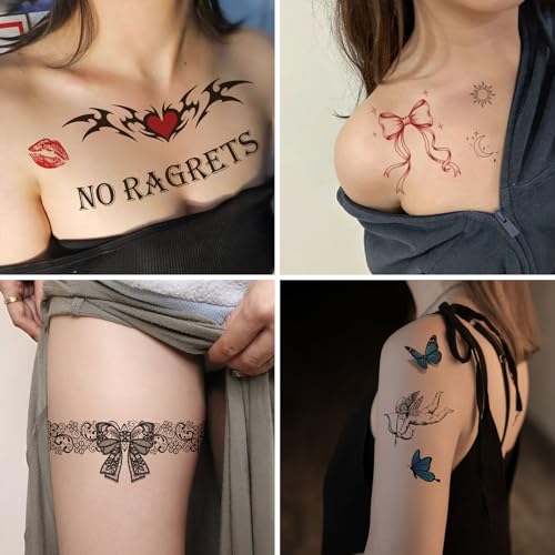 Barbed Wire Temporary Tattoo No Ragrets Halloween Costume Tattoos Stickers For Adults Men Women