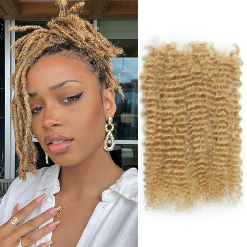 Afro Kinky Curly Human Hair Bulk for Permanent Micro Locs/Twists/Braids/Repair Locs Afro Kinkys Curly Bulk Human Hair14 inch 27# 50 Gram 1 Pack