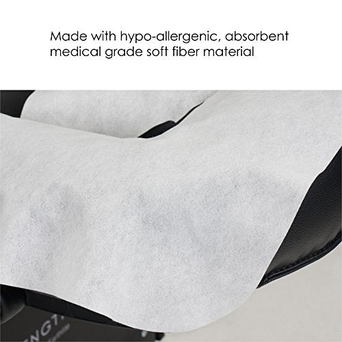 EarthLite Disposable Face Cradle Covers ? Medical-Grade, Ultra Soft, Luxurious, Non-Sticking Massage Headrest Covers for Massage Tables & Massage Chairs
