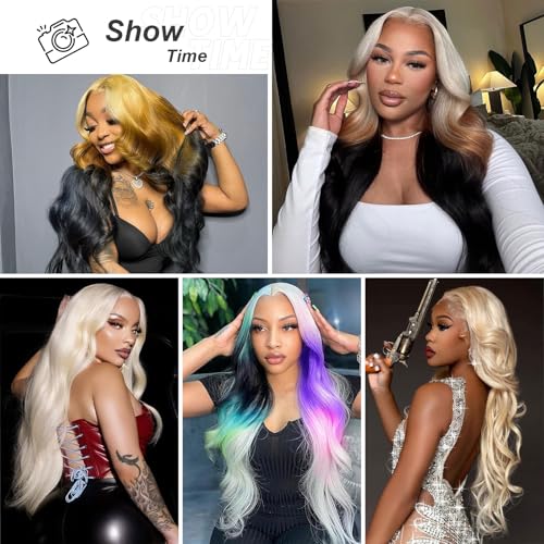32 Inch 613 13x6 Lace Front Wig Human Hair 200 Density Blonde 13x6 HD Lace Front Wigs Human Hair Pre Plucked 613 Body Wave Blonde Wig Human Hair Lace Frontal Wigs