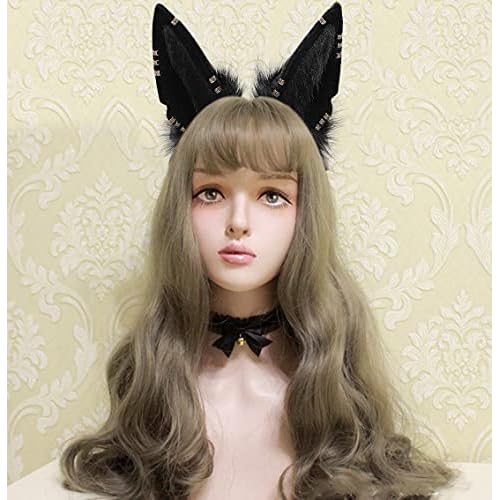 Fxaelian Animal Fox Cat Dog Ears Headband Halloween Cosplay Hairband