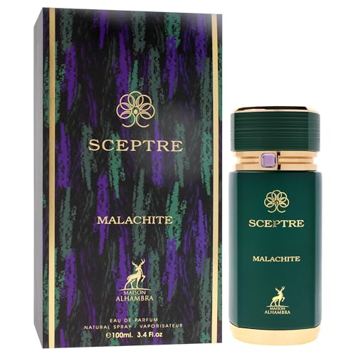 Maison Alhambra Sceptre Malachite for Unisex Eau de Parfum Spray, 3.4 Ounce / 100 ml