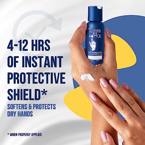 Gloves In A Bottle Hand Lotion for Nurses ? Best Travel Hand Cream for Dry, Cracked Hands, Eczema & Psoriasis Relief ? Silicone Glove Hand Lotion for Healthcare Workers ? 2 oz
