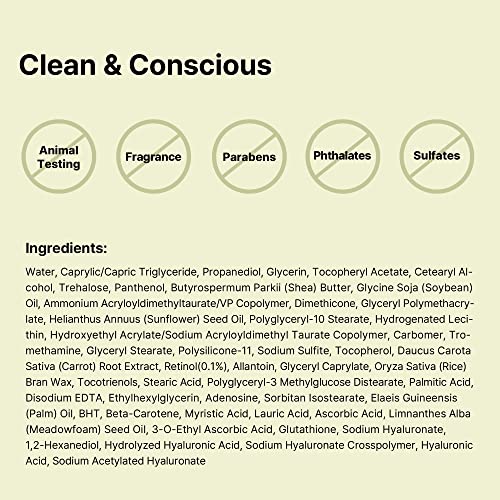 COSRX Retinol 0.1% Cream, 0.67 Oz, Anti-aging Eye & Neck Cream with Retinoid Treatment to Firm Skin, Reduce Wrinkles, Fine Lines, Signs of Aging, Gentle Daily Korean Skin Care