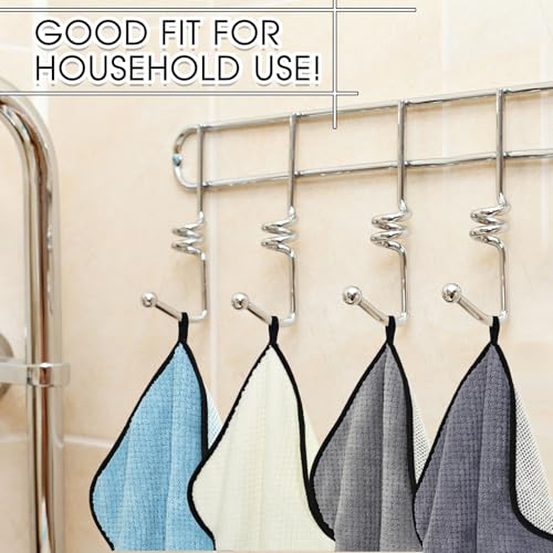 Juexica 8 Pcs Exfoliating Washcloth Men Wash Face Cloth Rustic Dual Sided Bath Washcloth 9.8 x 9.8'' Facial Scrubber Men Exfoliating Shower Towel for Body and Face (Waffle Pattern,Light Color Series)