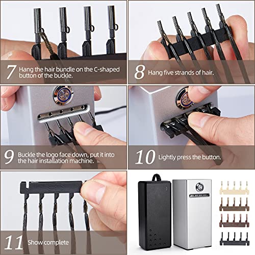 6d Hair Installation Machine,Second Generation of 6D Hair Piece for Quick Change-up and Use£¬Effectively Solution to the Problem of repeated Use of hair£¬Five Bunches in a Row£¬Alloy