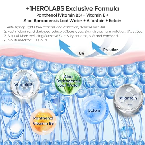 Hyaluronic Acid Serum for Face with Vitamin B5, C, E & Niacinamide, Hydrating & Plumping Face Serum for Sensitive Skin, Fragrance-Free 1 Fl Oz