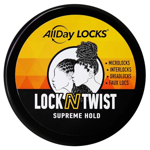 AllDay Locks Lock N Twist (Jar) | Supreme Hold, No Frizz or Flaking | Hydrating, Nourishing Locking Gel | Grape & Avocado-Infused | Lock & Twist Braids, Locks, Twists, Cornrows | 32 oz