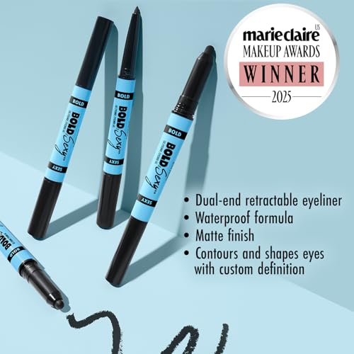 Black Radiance Bold & Sexy Gel Eyeliner,Waterproof Dual-Ended Retractable, Buildable & Blendable Smudge-Proof Smooth Matte Finish, Cruelty-Free & Vegan- After Hours
