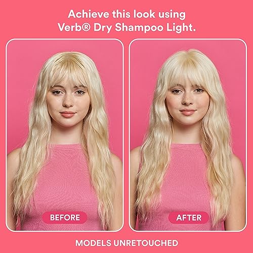 VERB Dry Shampoo Light - Refresh, Absorb Oils + Extends Styles - Refreshing Dry Shampoo Spray for Light Tones - Vegan, No Parabens or Harmful Sulfates