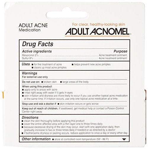 Acnomel Adult Acne Medication Cream 1.3 Oz (Pack of 2)