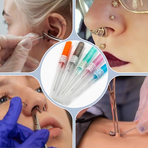 Catheter Piercing Needles - YONGDA 10Pcs 18G Catheter Needles Cateter Para Catheter Hollow Needles for Ear Nose Belly Cartilage Piercing Needles
