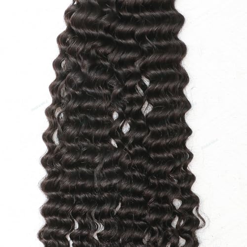 Feather Crochet Human Hair With Tight Curly Ends Invisible Knots Deep Curly Crochet Human Hair Extensions Knotless Pre-Separated 18inch 120g