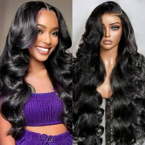 Lace Front Wig Human Hair Body Wave Lace Front Wigs Human Hair Pre Plucked 200 Density 13x4 HD Lace Frontal Glueless Wigs for Women 18 Inch