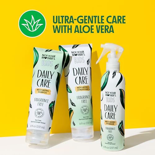 Not Your Mother's Kids Daily Care Bundle - Fragrance Free Shampoo, Conditioner, and Detangler (3-Pack) - Scent Free Hair Products for Kids