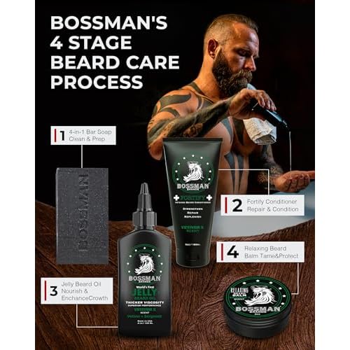 Bossman Beard Oil Jelly and Relaxing Beard Balm Combo - Vetiver X Scent