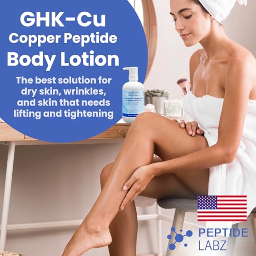Copper Peptide & Hyaluronic Acid - Body Lotion - Anti-Aging, Skin Firming & Hydrating Formula, 10 Fluid Ounce